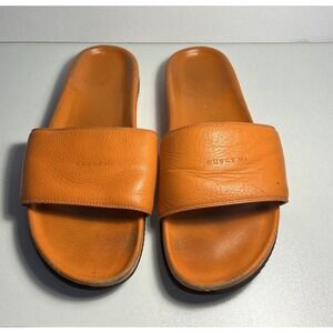 Buscemi Mens Classic Slide Guts Leather Sandals Shoes 41
